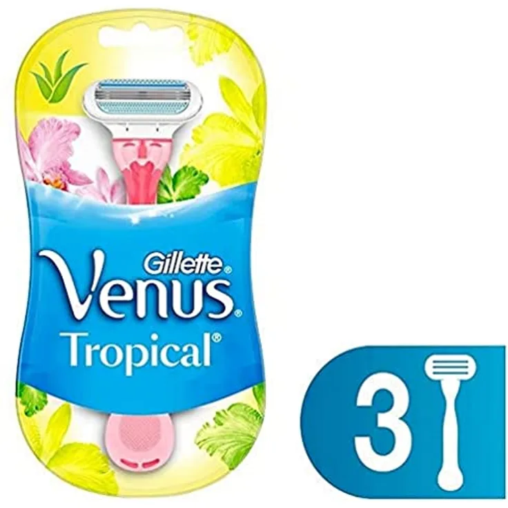 Gillette Venus Tropical Einweg-Rasierer, 2er Pack mit beweglichem Klingenkopf und optimalem Griff (2 x 3 Stück)