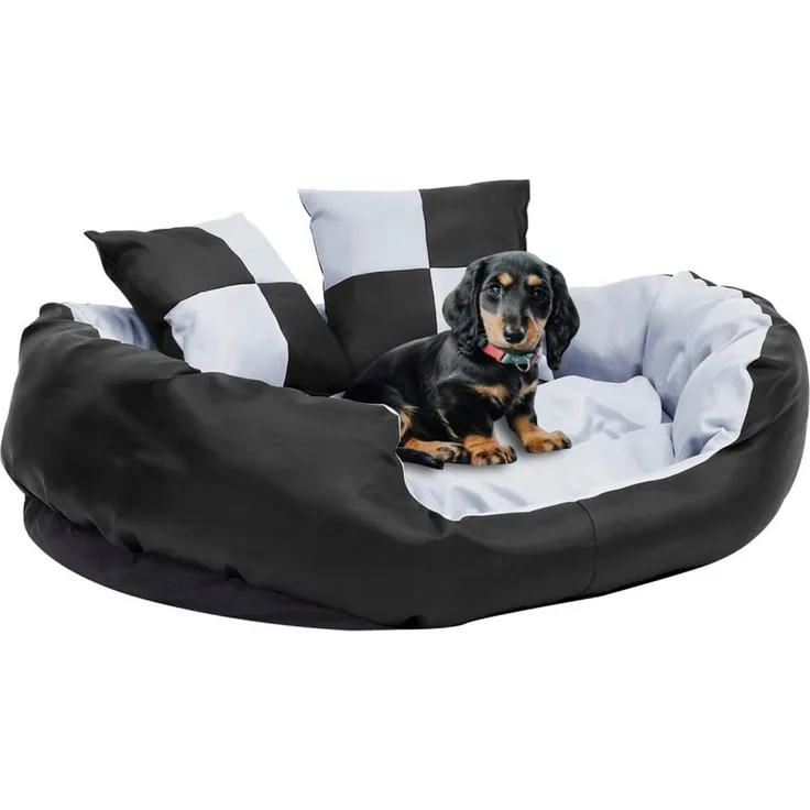 vidaXL Hundematratze, Wendbares Kissen, 420D Oxford-Gewebe, Grau und Schwarz