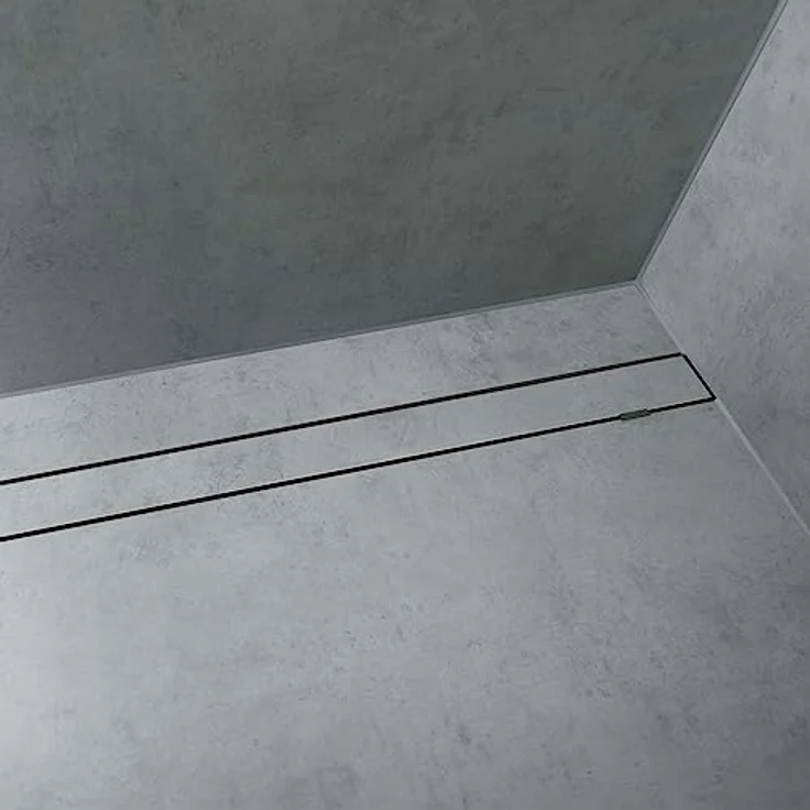 hansgrohe Fertigset Duschrinne RainDrain Rock, befliesbare Abflussrinne 600mm, Edelstahl, kürzbar, mit Dryphon Siphonlösung – Bild 2