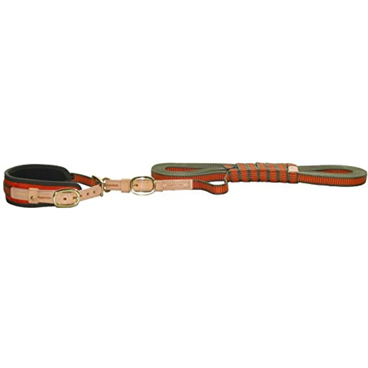 Niggeloh Hundehalsband Schweißhalsung, orange-oliv, S, mit Aluminium-Inneneinlage und Neoprenpolsterung – Bild 2