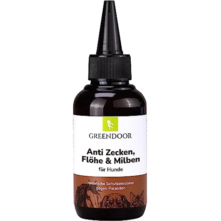GREENDOOR Fellpflege Anti Zecken, Flöhe und Milbenschutz, natürliche Formulierung mit hoher Verträglichkeit, 100% biologisch abbaubar