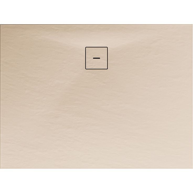 Schulte Duschwanne, Mineralguss, flach, sand, rechteckig, 100 x 90 x 4 cm, natürlicher Wärmespeicher und Steinstruktur
