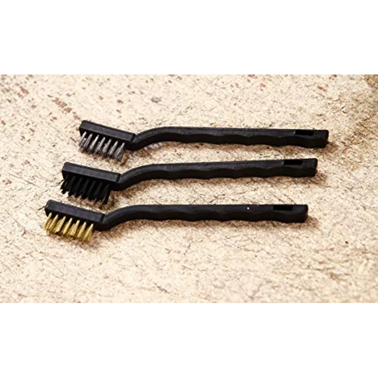 Hand Drahtbürste Set 6Pc Klein (Zahnbürste Type) Kunststoffgriff – Bild 5