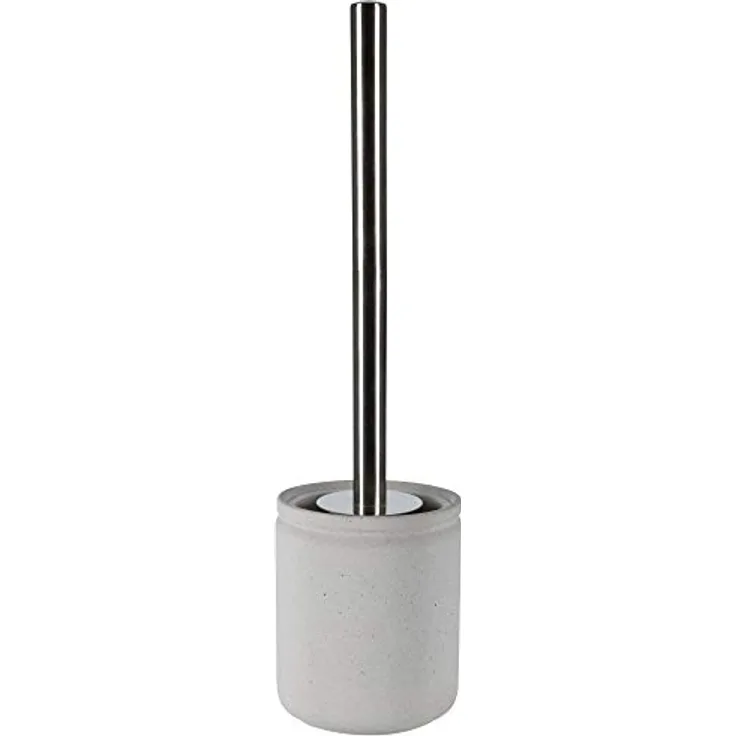 Spirella Bad Serie Cement WC Bürste mit Einsatz Toilettenbürste Klobürste WC Garnitur aus Zement Taupe