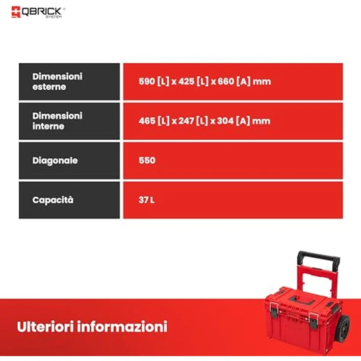 Qbrick Werkzeugkoffer, robuster Werkzeugkoffer mit vielseitigem Stauraum – Bild 5