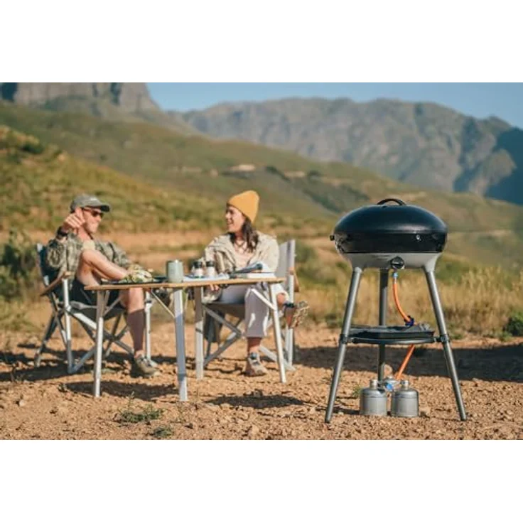 Cadac Carri Chef 50 BBQ, tragbarer Gasgrill mit 30 mbar Druck, grün-schwarz – Bild 3