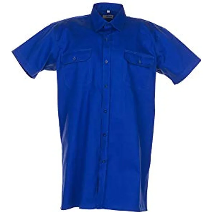Hemden Köperhemd 1/4 Arm mittelblau Größe 39/40