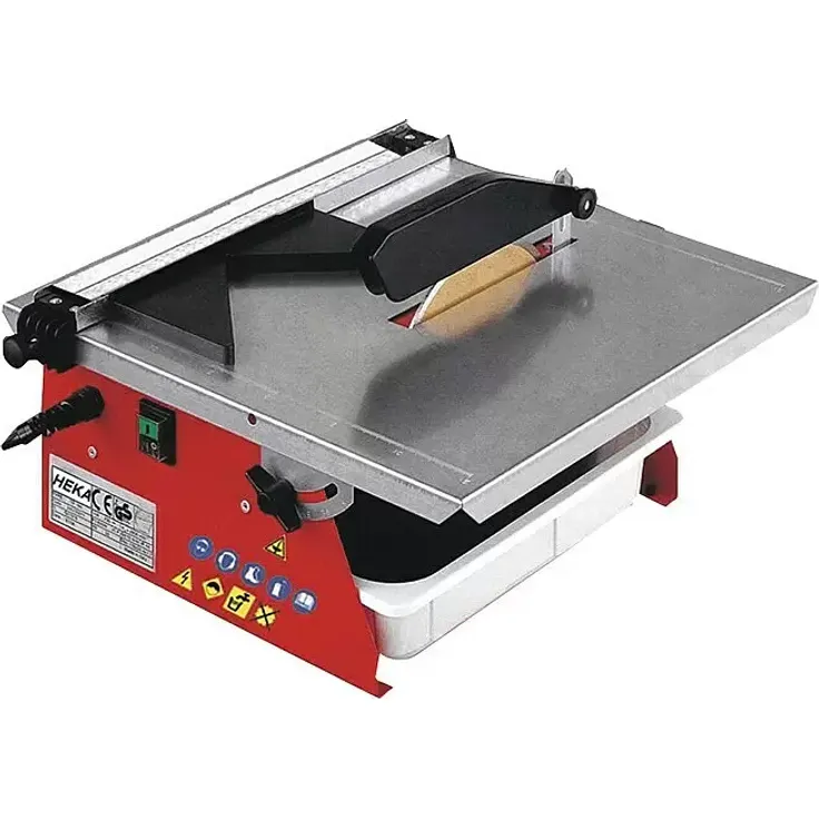 Heka Fliesenschneider TopCut 180, 600 W mit diamantbeschichtetem Sägeblatt und Wasserkühlung für exakte Schnitte