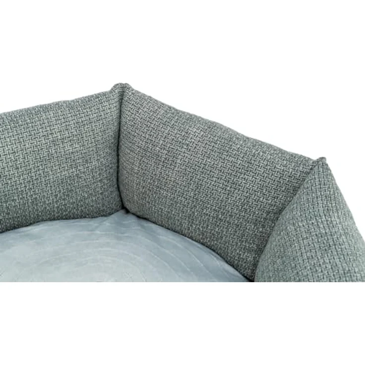 TRIXIE Hundebett rund Viviana ø 50 cm, blau-grau – Kuschelbett mit Samtbezug, integriertes Kissen, rutschfester Boden, waschbar, für kleine Hunde - 37546 – Bild 3