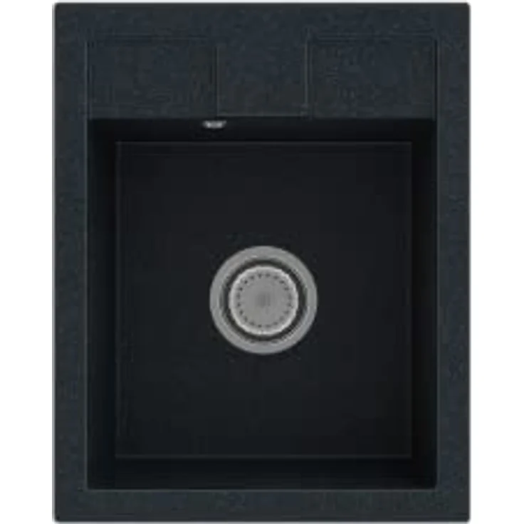 Granitan GRANITAN BEST Küchenspüle 40x50 cm Schwarz mit goldenen Sprenkeln - Spüle aus Granit mit Siphon Chrom, Sieb und Imprägniermittel - Preisvergleich – Bild 2
