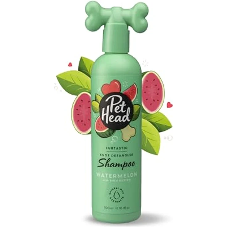 Pet Head Furtastic Tiershampoo, Pflege für langes und lockiges Fell, 300 ml, mit Wassermelonenduft, vegan und cruelty-free – Bild 1
