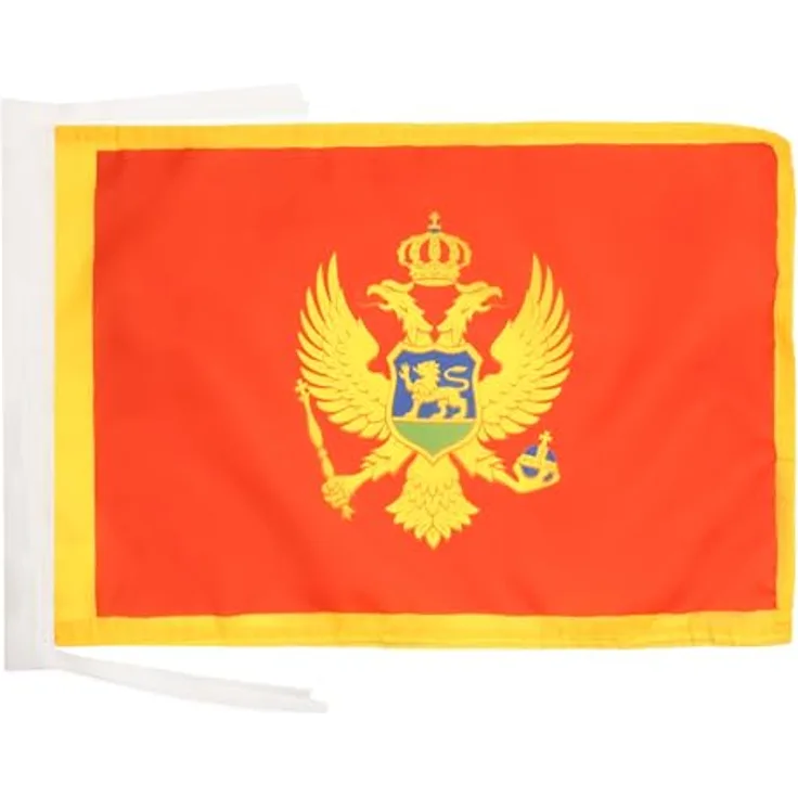 AZ FLAG Flagge Montenegro, 45x30 cm mit Kordel, doppelt genäht und verstärkte Ecken, Polyester 100D