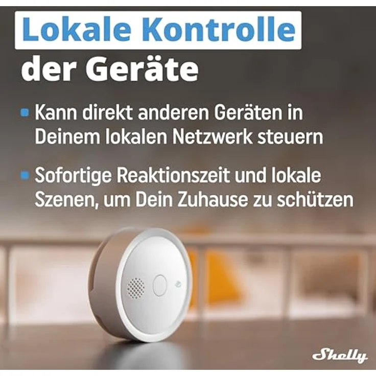 Shelly Plus Smoke | Smarter WLAN- und Bluetooth-Rauchmelder | Sofortige App-Benachrichtigung und akustische Warnungen | Feuermelder | Kompaktes Design | Einfach Einzurichten – Bild 6