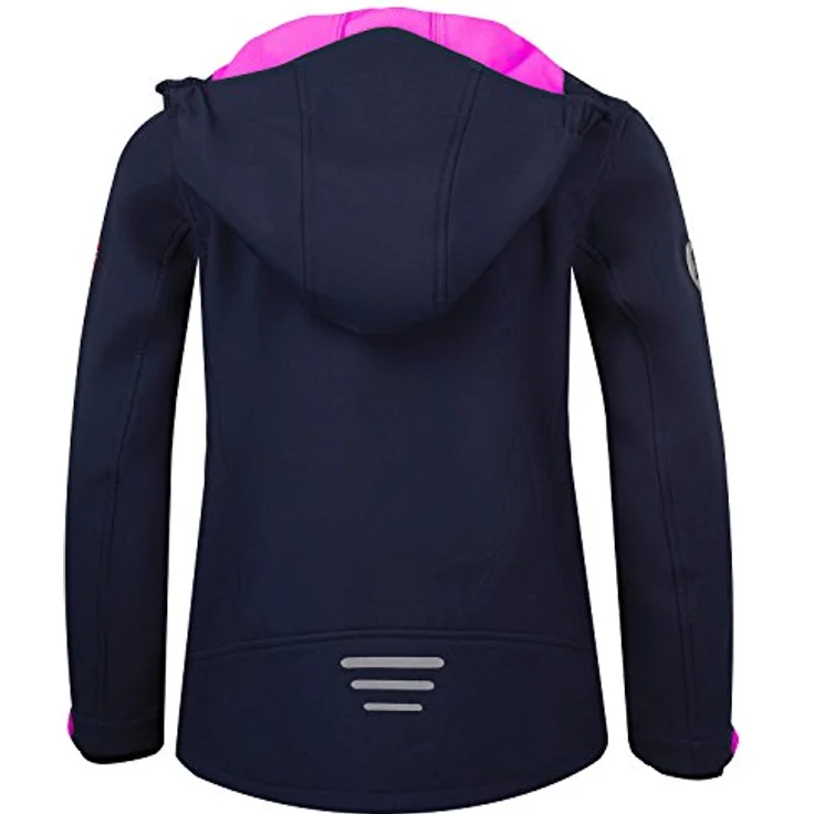 TROLLKIDS Softshelljacke Trollfjord Wasserabweisend, Mädchen (tailliert) mit reflektierenden Details, norwegische Flagge, blau – Bild 2