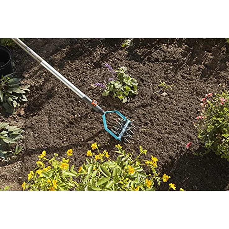 GARDENA combisystem-Sternfräse mit Jätemesser: Gartenfräse zur Saatvorbereitung und Bodenlockerung, 14cm Arbeitsbreite, aus hochwertigem Qualitätsstahl, Duroplast-beschichtet, Räder verzinkt (3195-20) - Preisvergleich – Bild 5