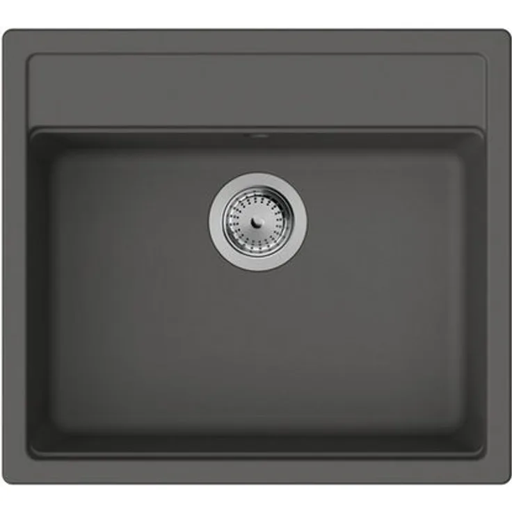 hansgrohe Einbauspüle S52 S520-F510 mit automatischer Ablaufgarnitur in Steingrau