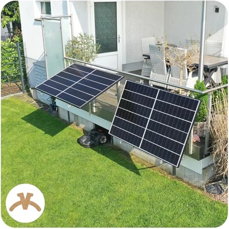 V-CANT-C 4x Solarmodul Halterung mit einstellbarem Neigungswinkel 0°-90°, für Solarmodule bis 114,5 cm, robust und witterungsbeständig, inkl. Montageset aus Edelstahl – Bild 5