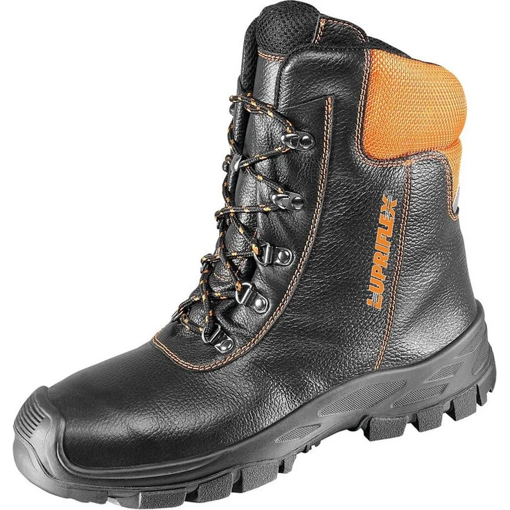 Lupriflex Arbeitsschuh Forststiefel Eco-Hunter Basic, S3, Größe 49, Schnittschutzklasse 1, braun