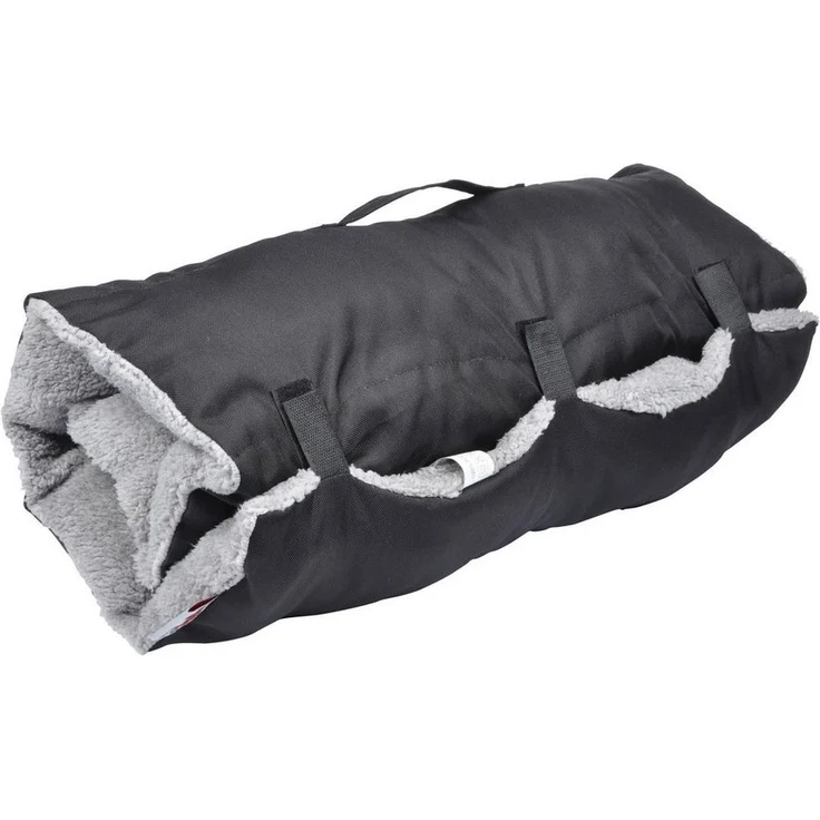 Love Story Reise-Hundematte BICOLORE, 80 x 50 cm, schwarz & grau, strapazierfähiges Polyester, rollbar, universal einsetzbar – Bild 1