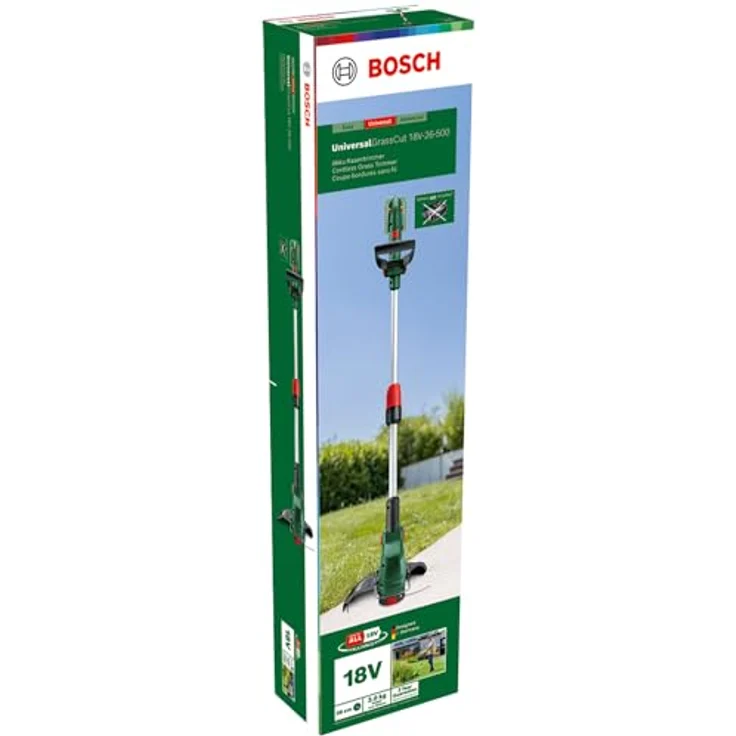 BOSCH Akku-Rasentrimmer UniversalGrassCut 18V-26-500 Solo, 18Volt - Ergonomischer Griff, Teleskop-Höhenverstellung, POWER FOR ALL Alliance – Bild 8