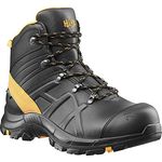 HAIX® Black Eagle Safety 54 Mid, Sicherheitshochschuhe aus robustem Glattleder mit GORE-TEX® und AIRFLOW-Kanälen, schwarz/orange, Gr. 71/2