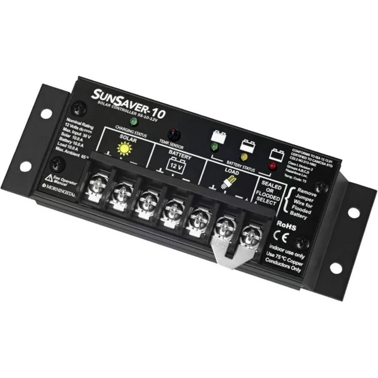 Morningstar Sunsaver SS-10, 12V PWM Laderegler mit 10A max. Ladestrom, kompakt und effizient