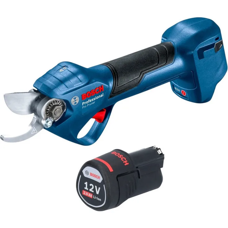 Bosch Professional Pro Pruner Professional 12 V, Akku-Astschere mit 1x 2,0 Ah Lithium-Ionen Akku, ohne Ladegerät, schnittstark bis 25 mm