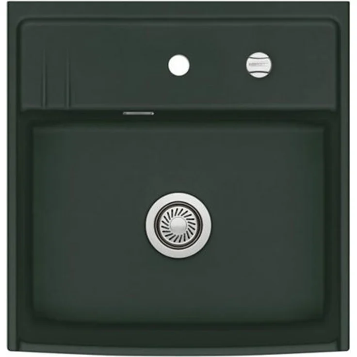 Systemceram Küchenspüle KeraDomo Kentro 60, Spülen-Modul mit Excenterbedienung, Keramik in Eibe, 595 x 618 mm