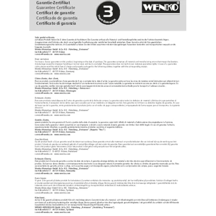 Wenko WC-Sitz Ostuni Easy Close, ovaler Thermoplast Toilettendeckel, weiß, 300 kg belastbar, Hygienebefestigung mit Fix-Clip – Bild 7