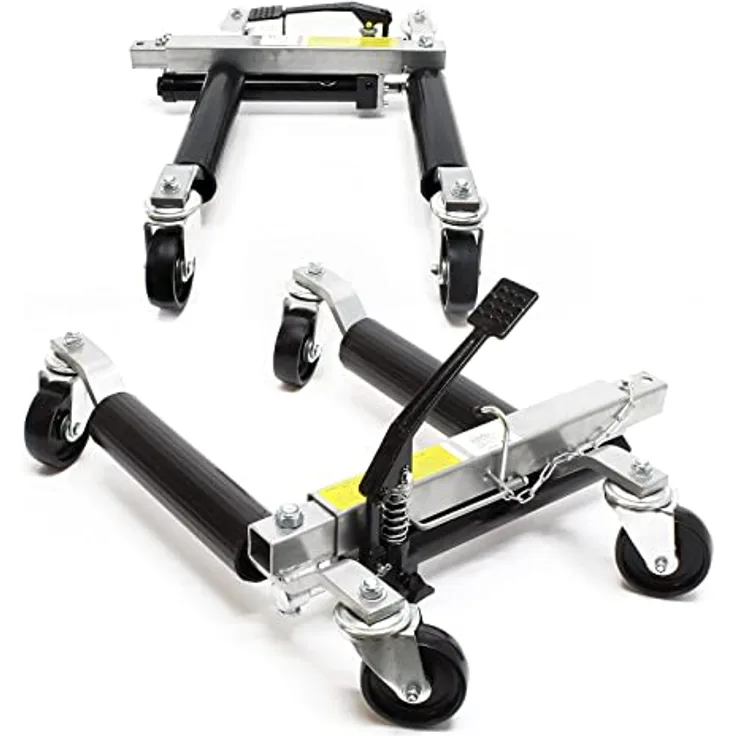 PKW Rangierhilfe 2x Wagenheber hydraulisch je 680 KG Tragkraft bis 30 cm Reifenbreite