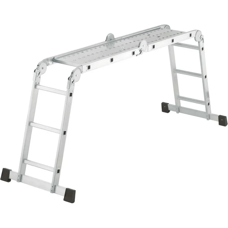 Hailo M60, Aluminium-Universalleiter, 4x3 Sprossen, mit Plattform – Bild 2