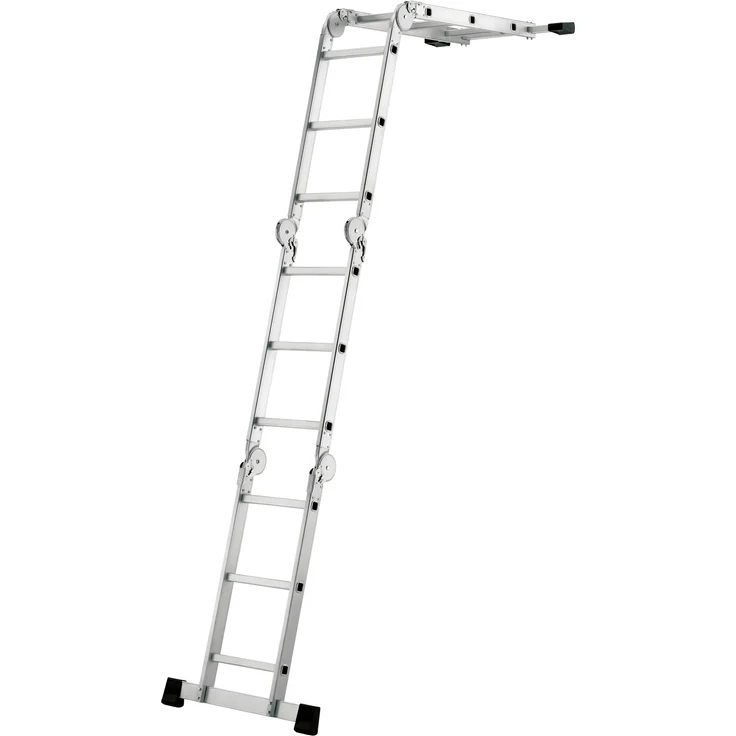 Hailo M60, Aluminium-Universalleiter, 4x3 Sprossen, mit Plattform – Bild 4