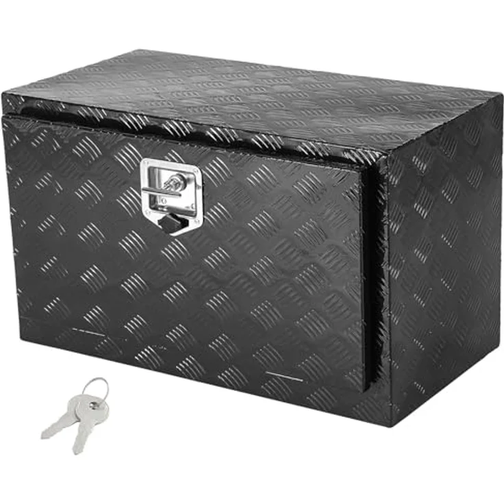 VEVOR Truckbox Werkzeugbox, Aluminiumlegierung, 914 x 432 x 457 mm, abschließbare Unterboden-Anhängerbox, 40 kg belastbar, wasserdicht, kratzfest – Bild 1