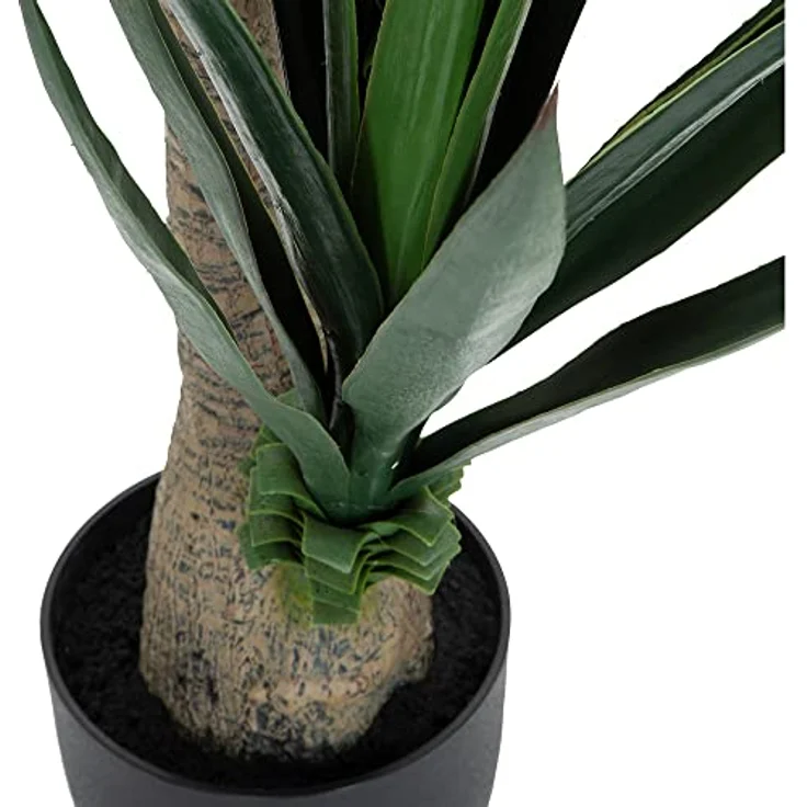 hjh OFFICE Kunstpflanze Yucca Palme Höhe 135 cm Palmlilie Kunstbaum groß Zimmerpflanze künstlich, 871007 – Bild 3