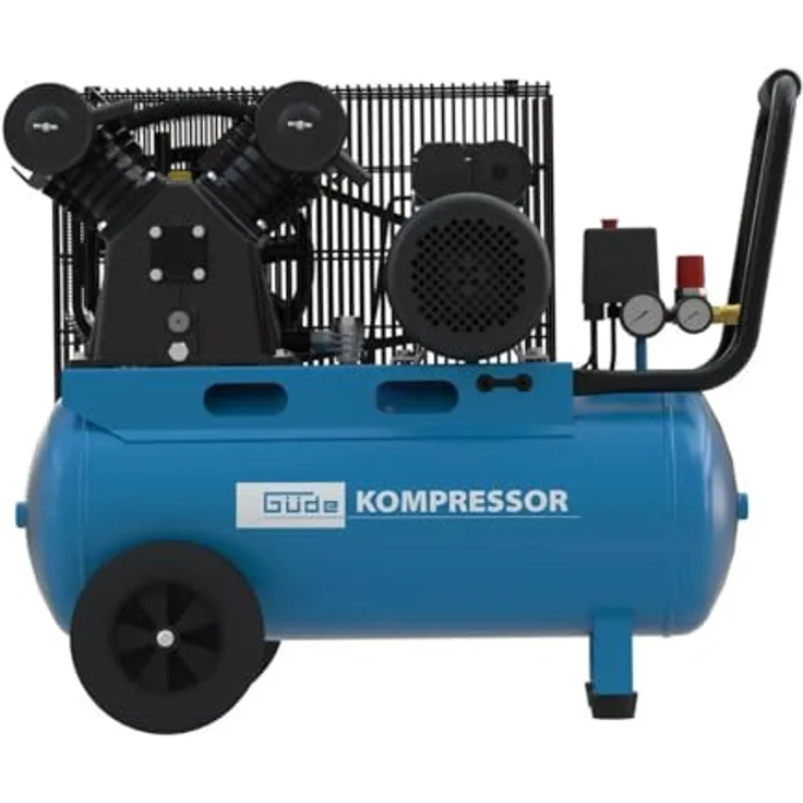 Güde Kompressor 415/10/50, Vielseitiges Werkzeug mit Riemenantrieb, ölgeschmiert, transportabel – Bild 3
