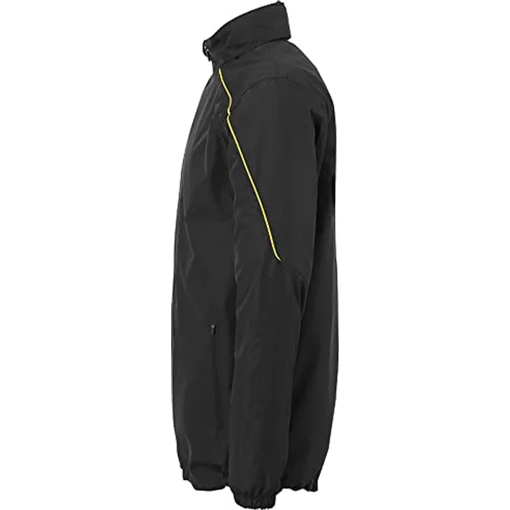 Uhlsport STREAM 23 ALL WEATHER JACKET M schwarz/limonengelb, mit versteckter Kapuze und Wasserabweisender Beschichtung – Bild 6