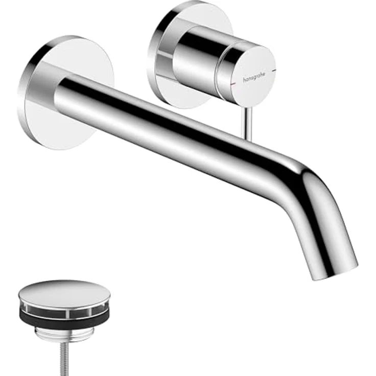 hansgrohe Tecturis S Einhebel-Waschtischarmatur Unterputz für Wandmontage, Ausladung 225 mm, Temperaturbegrenzung, geeignet für Durchlauferhitzer – Bild 1
