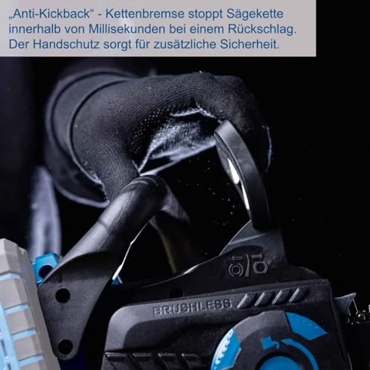 Scheppach Akku-Kettensäge BC-CS355Duo-X 20V Brushless Astsäge | 33,5cm Schnittlänge | 14" Schwertlänge | 15m/s Schnittgeschwindigkeit | 20V-IXES-Serie – Bild 5