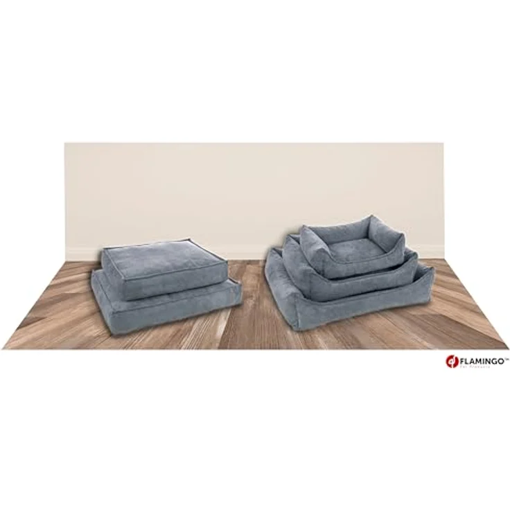 Flamingo Kissen Reno Rechteck Hellblau 80x60x16cm, Haustierkissen aus Metall – Bild 4