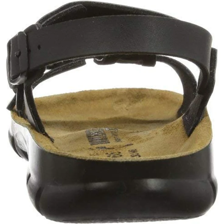 BIRKENSTOCK Classic Saragossa Birko-Flor, Damen Knöchelriemchen Sandalen mit Keilabsatz, Schwarz (Schwarz), 42 EU – Bild 3