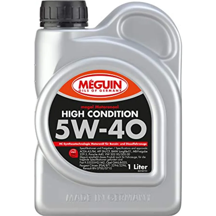 Meguin Megol High Condition SAE 5W-40 | 1 L | Synthesetechnologie Motoröl | Art.-Nr.: 3199
