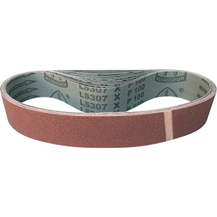 Klingspor Schleifband LS307X, 50 x 800 mm, Körnung P40, 10 Stück, für Holz & Metall, reißfeste Gewebeunterlage, Profi-Qualität für Schärfmaschinen – Bild 1