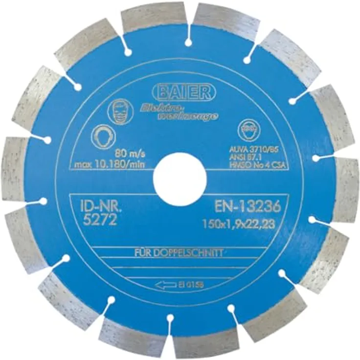 BAIER Diamantscheibe (blau) Ø150x22 mm für Beton