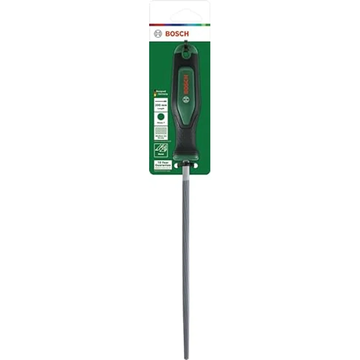 Bosch Home and Garden Metall-Rundfeile 200 mm / 8", Hieb 2, aus hochfestem Kohlenstoffstahl, ergonomischer Griff – Bild 2