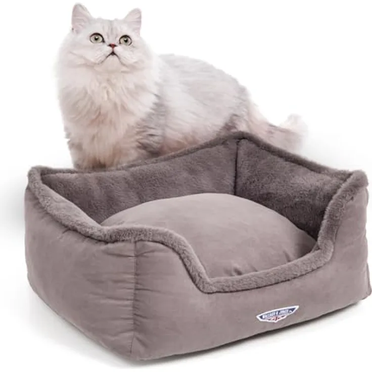 Wallace & Jones Katzenbett Harmony in grau - Katzenbett, rutschfest und waschbar, Größe S 50 x 40 x 15 cm
