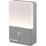 Varta Nachtlicht mit Bewegungssensor LED inkl. 3X AAA Batterien, Motion Sensor Outdoor Light, Installation: Schraube, Magnet oder 3M-Klebeband, Spritzwassergeschützt, automatische Abschaltung, Weiß