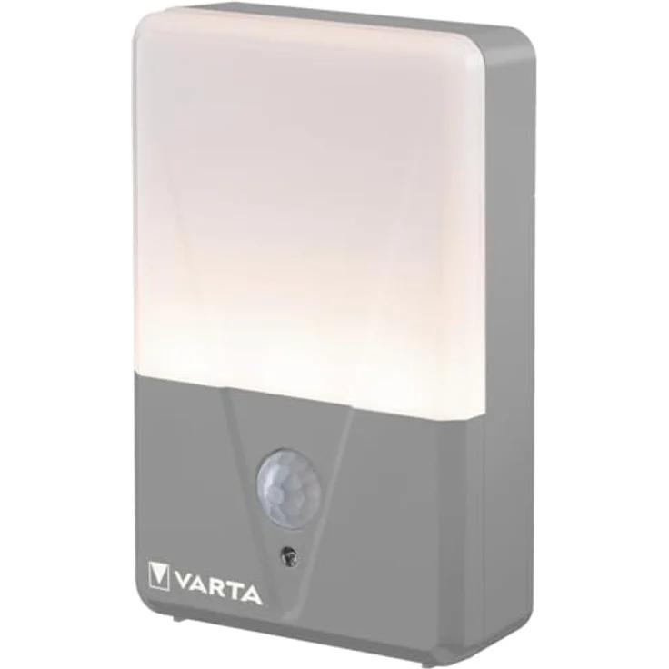 Varta Nachtlicht mit Bewegungssensor LED inkl. 3X AAA Batterien, Motion Sensor Outdoor Light, Installation: Schraube, Magnet oder 3M-Klebeband, Spritzwassergeschützt, automatische Abschaltung, Weiß – Bild 1