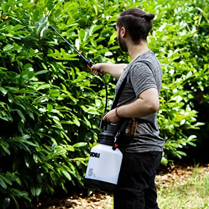 WORX WG829E.9 Akku-Drucksprühgerät 20V – geeignet für Bewässern und Versprühen von Herbiziden, Insektiziden & Fungiziden – verstellbare Düse - mobiles & kompaktes Design - ohne Akku & Ladegerät – Bild 4