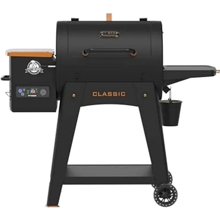 PIT BOSS Pelletgrill Classic Onyx Edition, Holzpellet Smoker mit 4769 cm² Grillfläche, präziser Temperaturregelung von 82–260 °C und Flame Broiler bis 535 °C – Bild 1