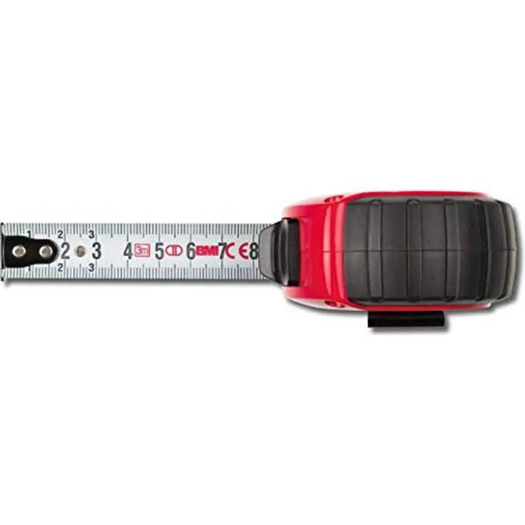 Rieffel BMI Taschenbandmaß Two Comp, 3 m x 16 mm, EG-Genauigkeitsklasse II, schwarz / rot – Bild 2